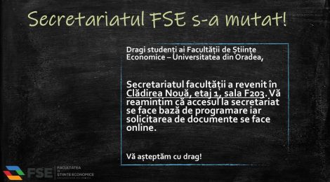 Locatie noua și Program Secretariat FSE