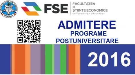 Admiterea 2016 – Sesiunea: OCTOMBRIE-NOIEMBRIE – Programe POSTUNIVERSITARE