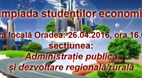 Olimpiada studentilor economisti - faza locală pentru sectiunea Administrație publică și dezvoltare regională/rurală