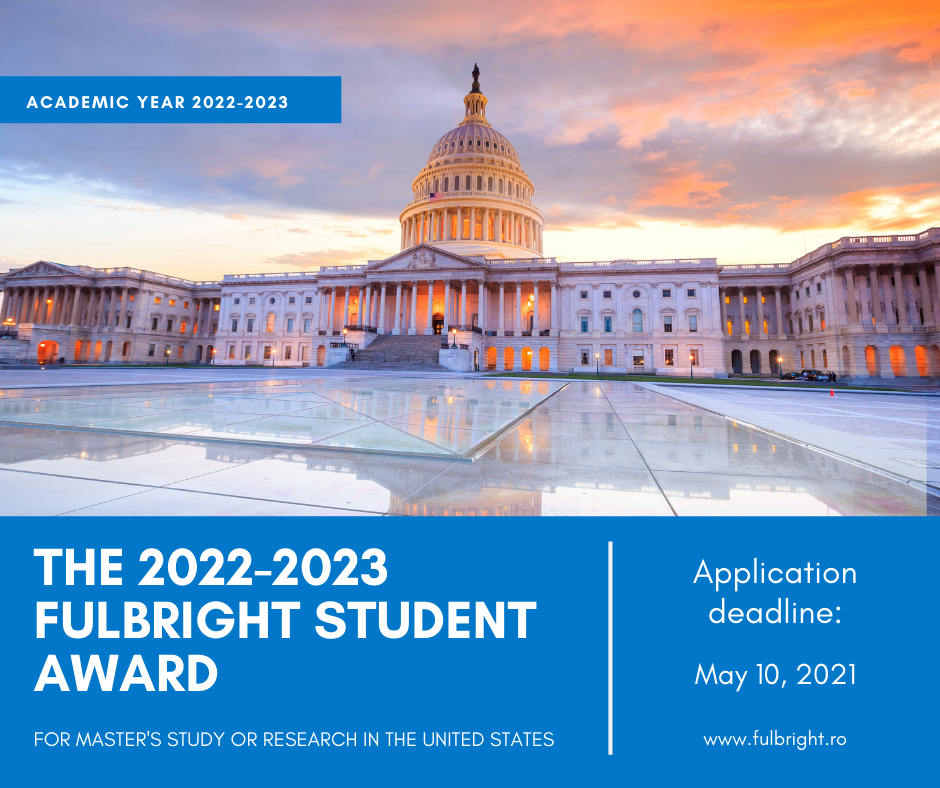 Burse Fulbright Romania pentru anul academic 2022-2023